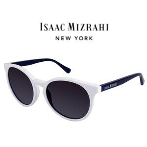 Isaac Mizrahi New York IM 30205 Full Rim White and Black Acetate Sunglasses
